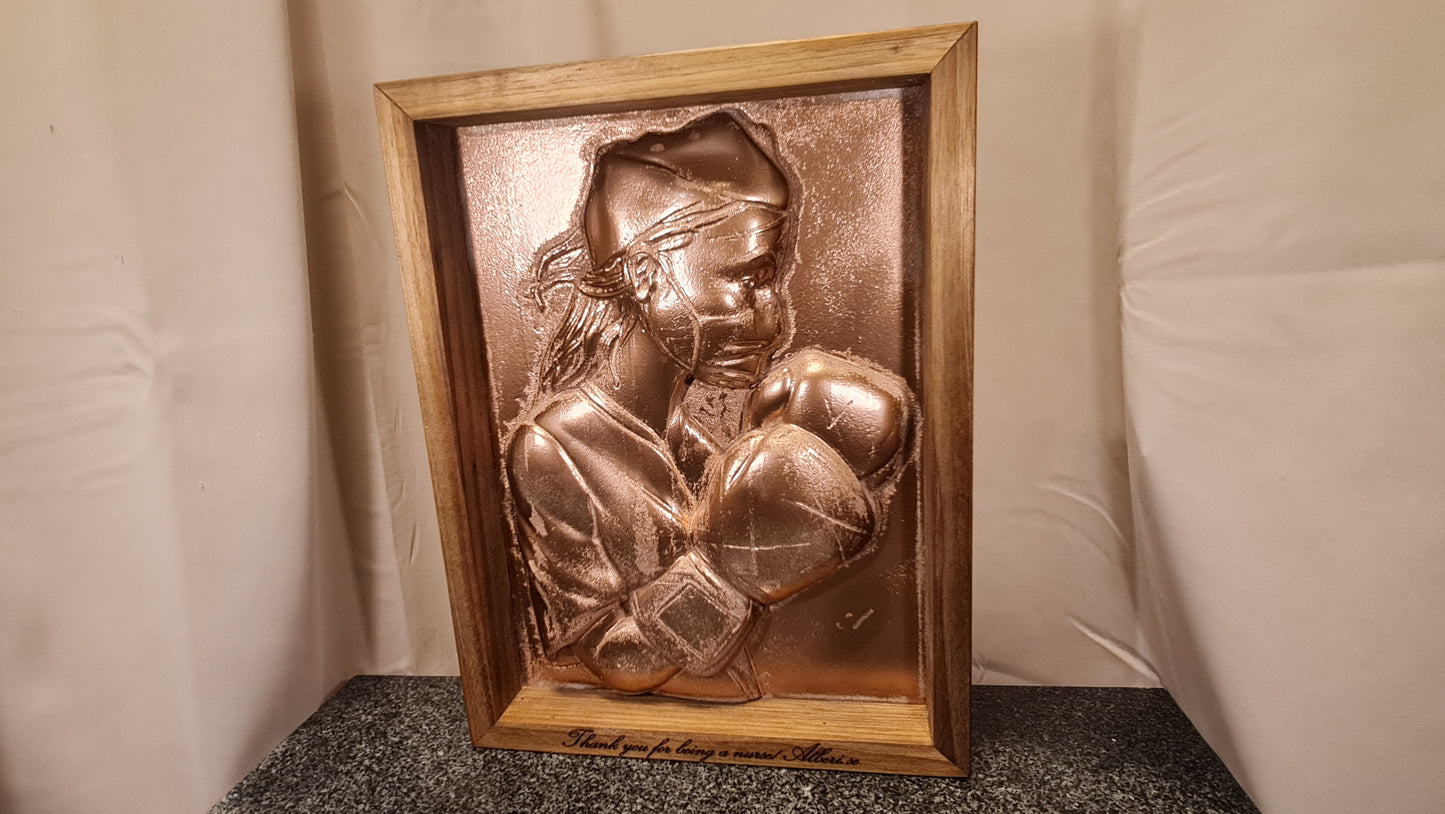 3D relief tavla The nurse