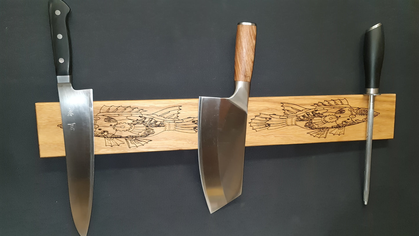 Magnetiska knivhållare med lasergravyr