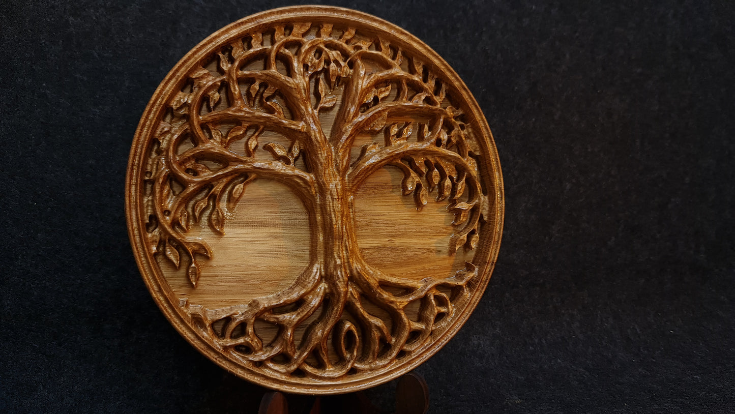 Tree of life 3D skulptur väggdekor Ek