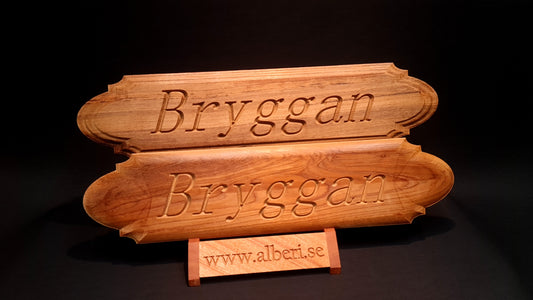 3D namnskylt för din båt med endast text