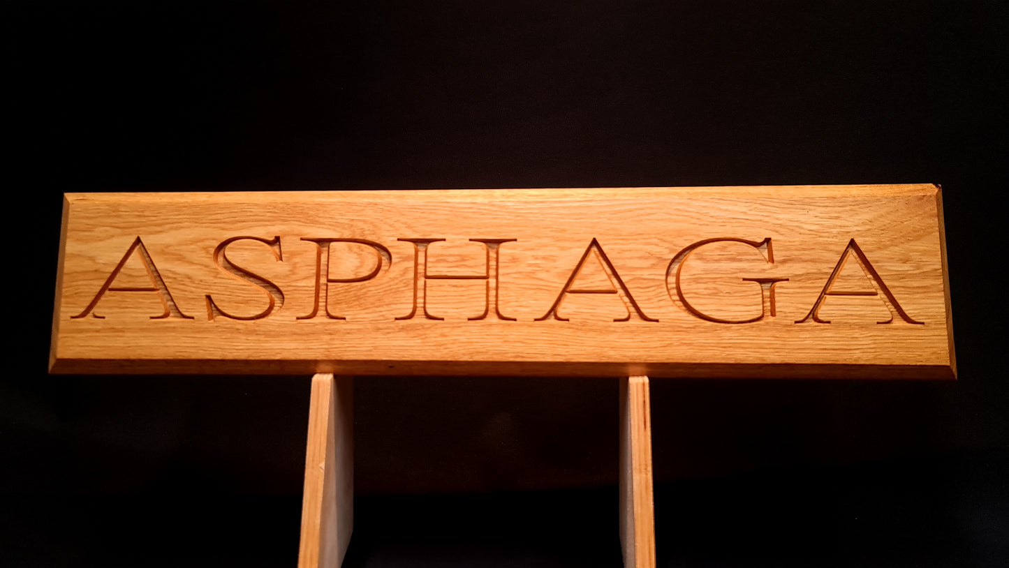 Raka namnskyltar för båt och husbil