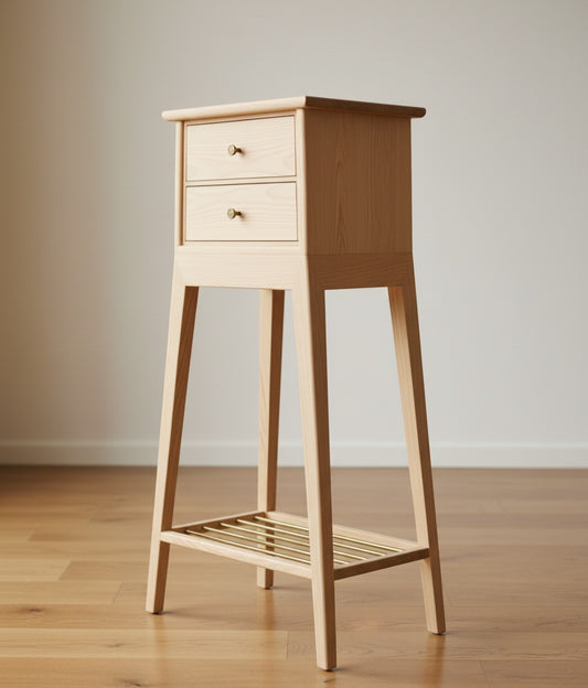 Sidobord/Nattduksbord "Elegans" i Massiv Furu