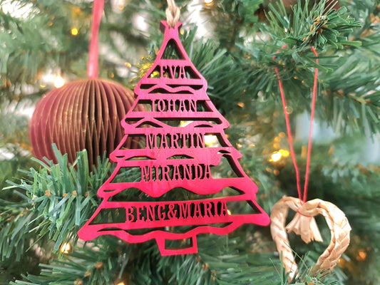 Personlig julgran med namn