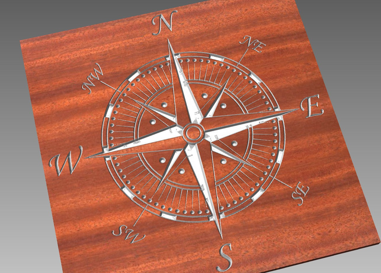 10 SVG filer kompass rosor för fräsning och lasergravyr