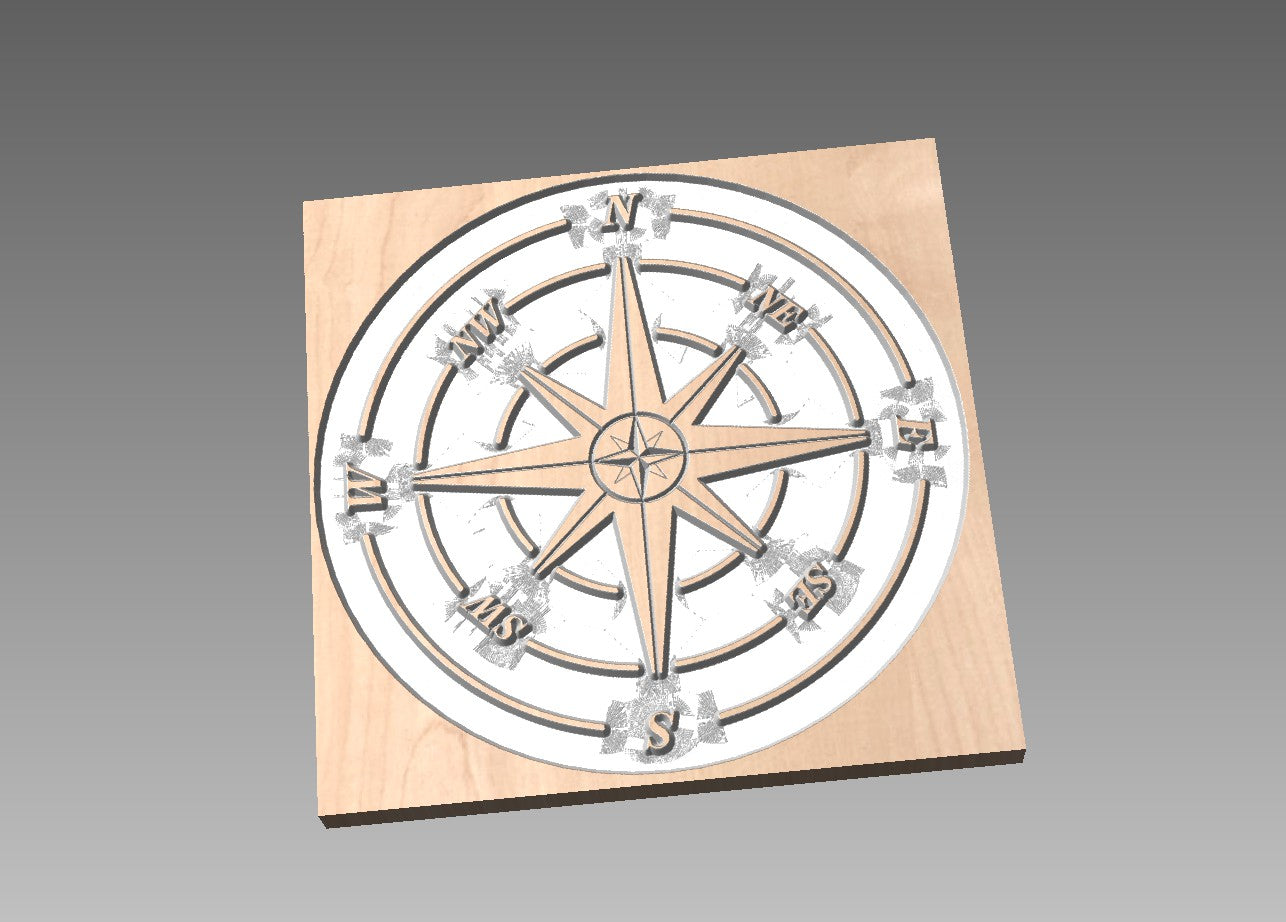10 SVG filer kompass rosor för fräsning och lasergravyr