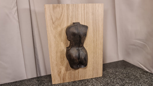 3 D relief Vacker väggdekoration av en kvinna och en cello