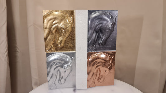 3D relief tavla på hästar
