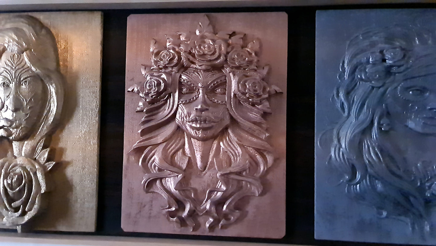 Dia De Muertos 3D relief tavla