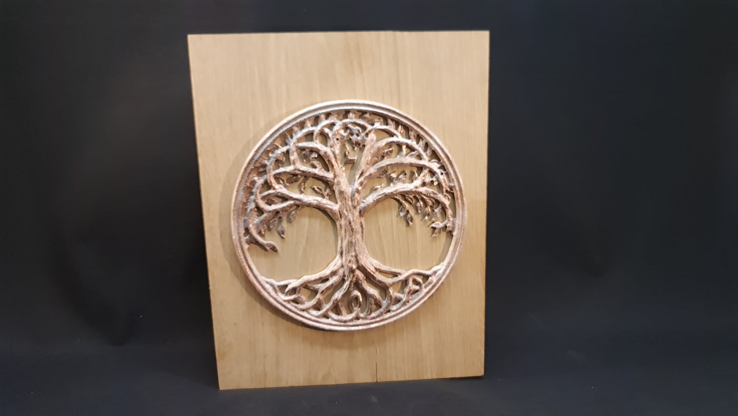 3 D relief Vacker väggdekoration Tree of life