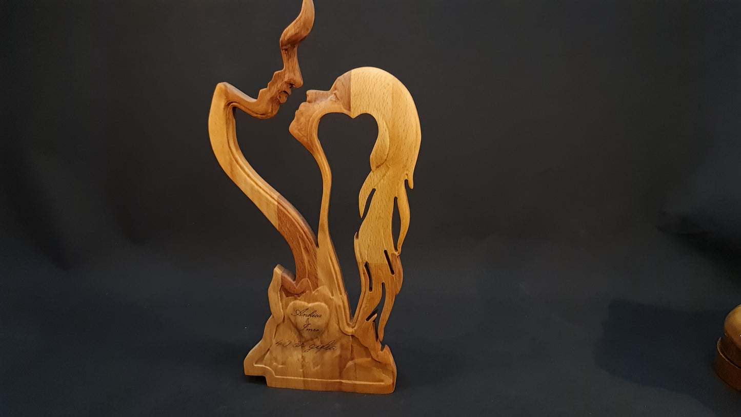 Väggdekor 3D relief kärleks gåva