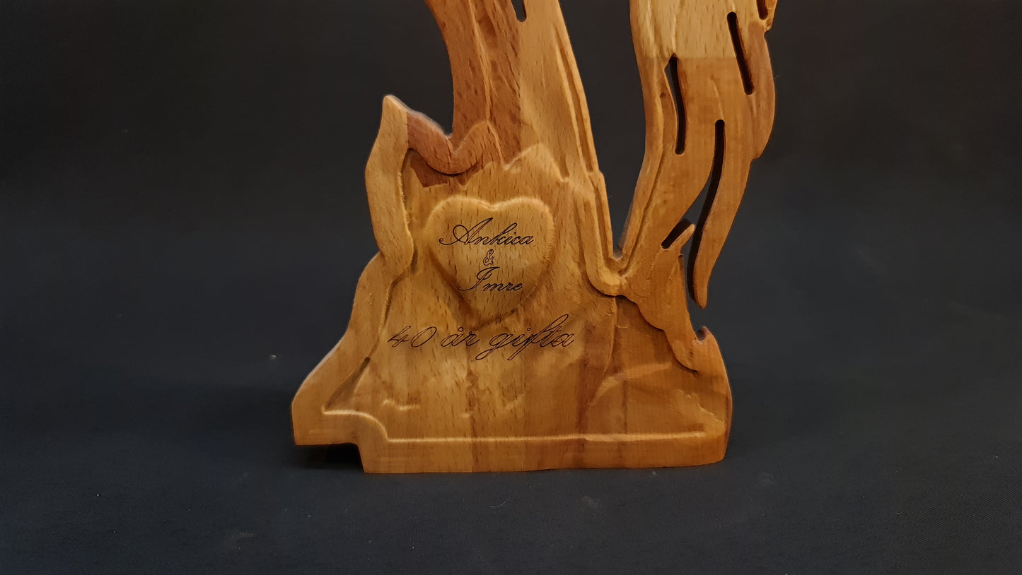 Väggdekor 3D relief kärleks gåva
