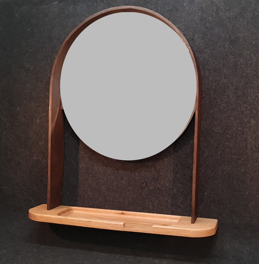 Spegel med rund ram