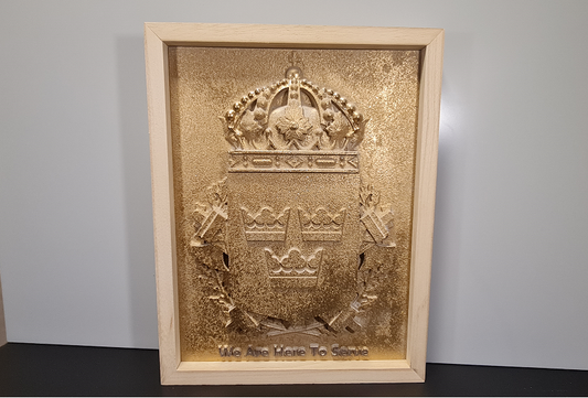 3D relief tavla, väggdekoration som visar Svenska polisens emblem